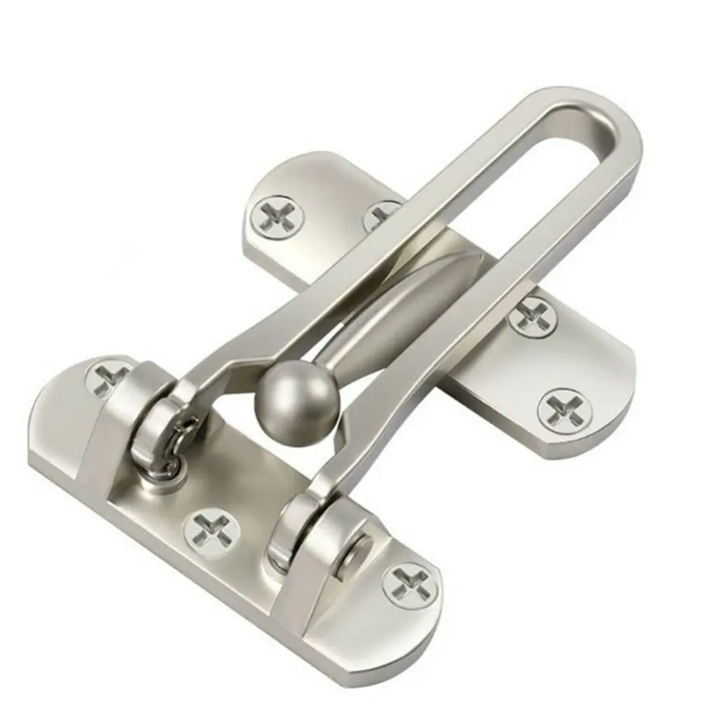 

Door Security Guard Zinc Alloy Swing Bar Lock Brushed Finish Door Bolts Door Safety Chain Home Hotel Reinforced Solid Stainless
