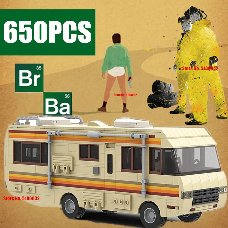 New American Drama City Skyline Breaking Bad Los Pollos Walter White Pinkman Cooking Lab RV Technical Building Block Brick Toy
New American Drama City Skyline Breaking Bad Los Pollos Walter White Pinkman Cooking Lab RV Technical Building Block Brick Toy