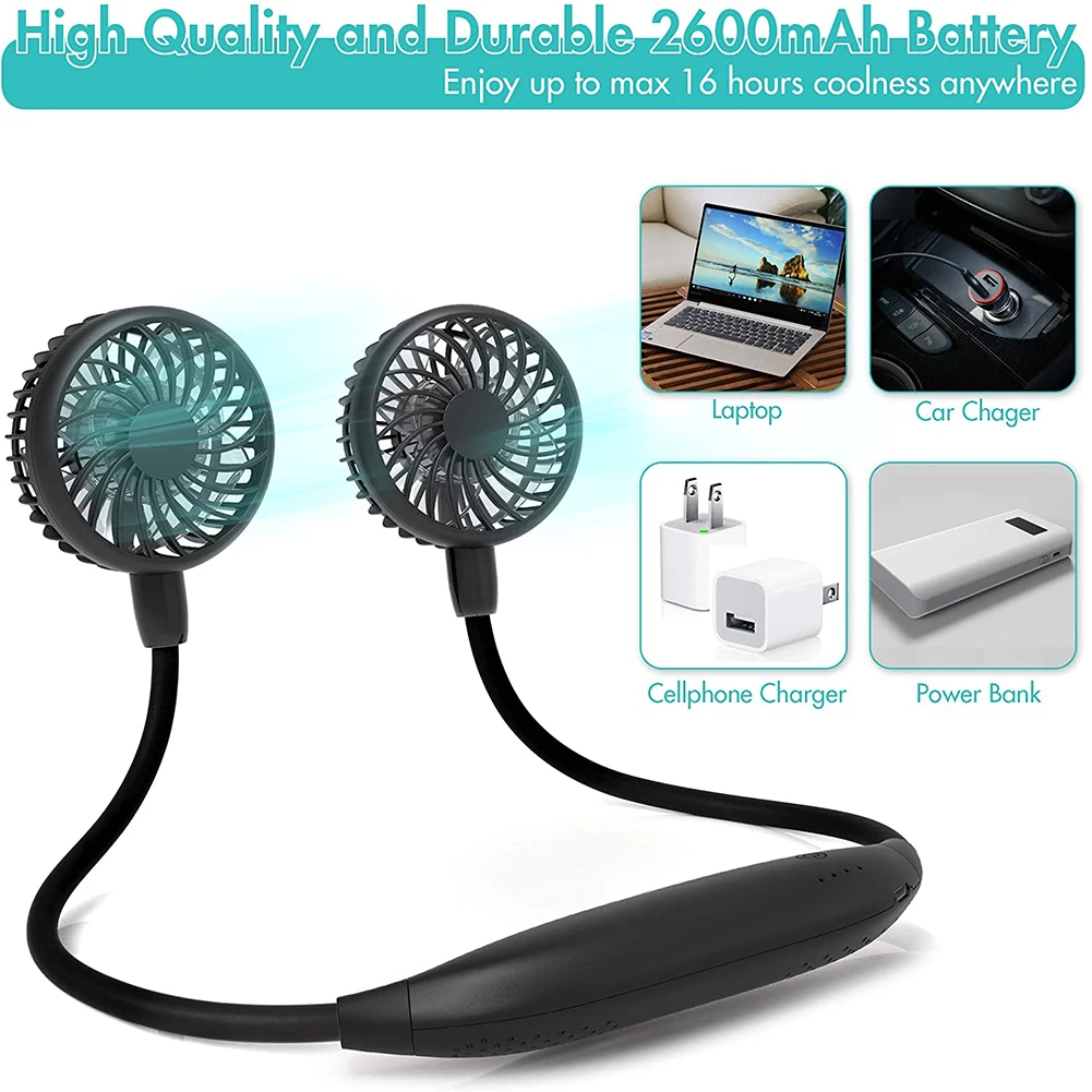 Neck Fan 2600mah Battery Operated Neckband Fan Small Hanging Neck Fan Mini Portable 6-Speed Hands-free Fan Neck Band Air Cooler
Neck Fan 2600mah Battery Operated Neckband Fan Small Hanging Neck Fan Mini Portable 6-Speed Hands-free Fan Neck Band Air Cooler