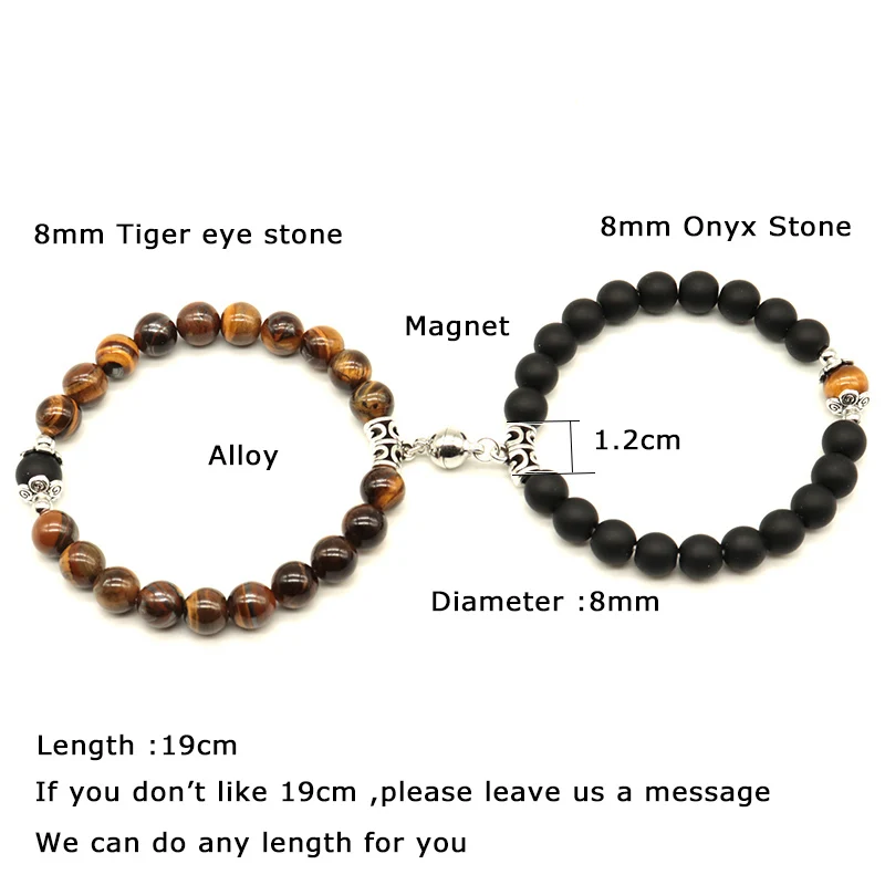 2pcs/set Magnet Bracelet Couple Vintage Matching Braslet Stone Distance Paired Braclet Lovers Jewelry Valentine's Day Present
2pcs/set Magnet Bracelet Couple Vintage Matching Braslet Stone Distance Paired Braclet Lovers Jewelry Valentine's Day Present