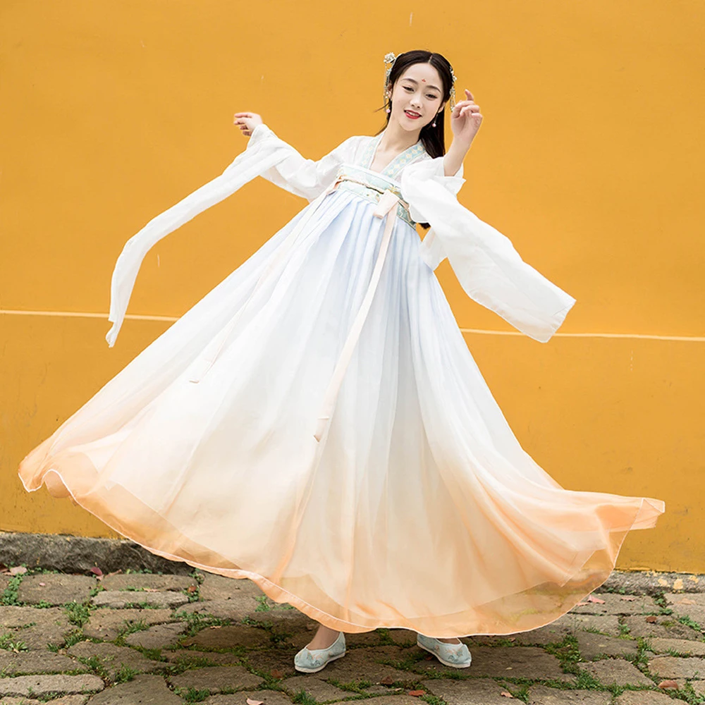 Women Orange Dress Traditional Chinese Clothing Hanfu Suit Girl Dance wear Cosplay Costume
Women Orange Dress Traditional Chinese Clothing Hanfu Suit Girl Dance wear Cosplay Costume