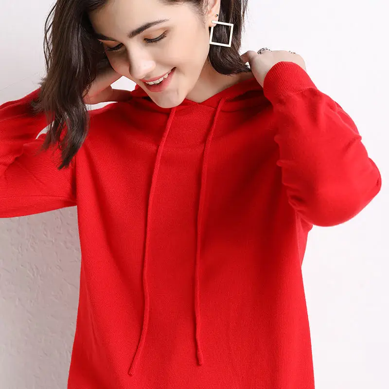 Spring and Autumn Women's Short Sweater Loose Coat Fashion Simple Knitted Sweater Hooded Pullover Wool Sweater
Spring and Autumn Women's Short Sweater Loose Coat Fashion Simple Knitted Sweater Hooded Pullover Wool Sweater