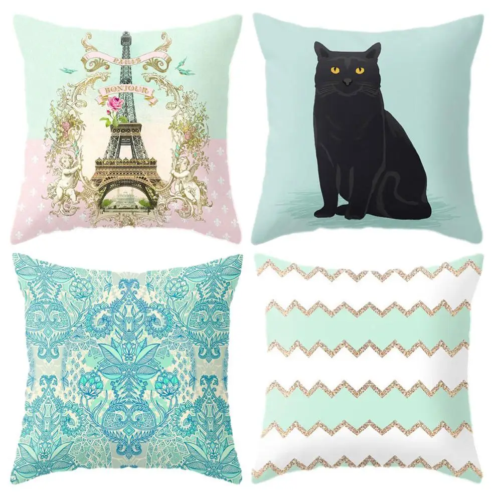 45*45cm Mint Green Pillow Cover Geometric Print Cushion Case Case Decorative Pillow Throw Car Sofa Pillows Covers Cover Cus V1L9
45*45cm Mint Green Pillow Cover Geometric Print Cushion Case Case Decorative Pillow Throw Car Sofa Pillows Covers Cover Cus V1L9