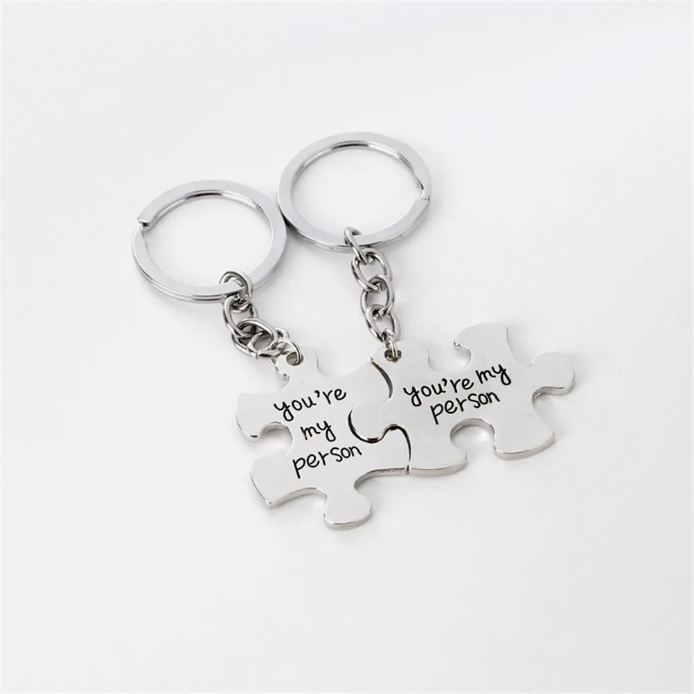 1 Pair Chic Keychain Keyring Puzzle You're My Person Pendant Keychain Bag Key Chain Valentine's Day Gift
1 Pair Chic Keychain Keyring Puzzle You're My Person Pendant Keychain Bag Key Chain Valentine's Day Gift