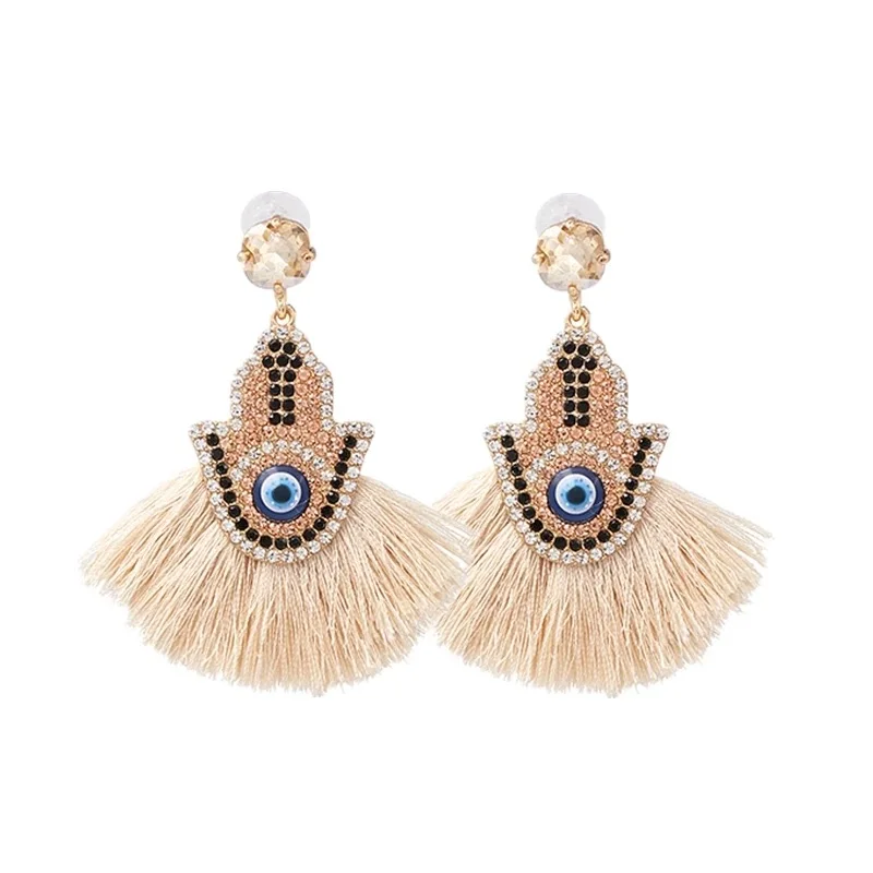 HARRY WENYA Bohemia Dangle Drop Earrings Handmade Tassels Fringed Earrings Fan Shaped Cotton Ethnic Jewelry Women Accessories
HARRY WENYA Bohemia Dangle Drop Earrings Handmade Tassels Fringed Earrings Fan Shaped Cotton Ethnic Jewelry Women Accessories