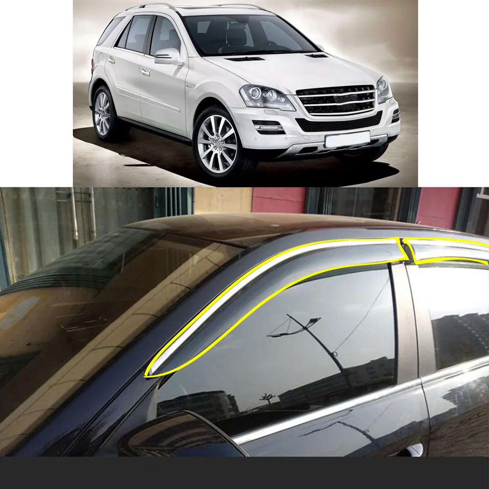Car Sticker Window Glass Wind Visor Rain/Sun Guard Vent For Mercedes Benz ML Class W164 ML350 2006 2007 2008 2009 2010 2011
Car Sticker Window Glass Wind Visor Rain/Sun Guard Vent For Mercedes Benz ML Class W164 ML350 2006 2007 2008 2009 2010 2011