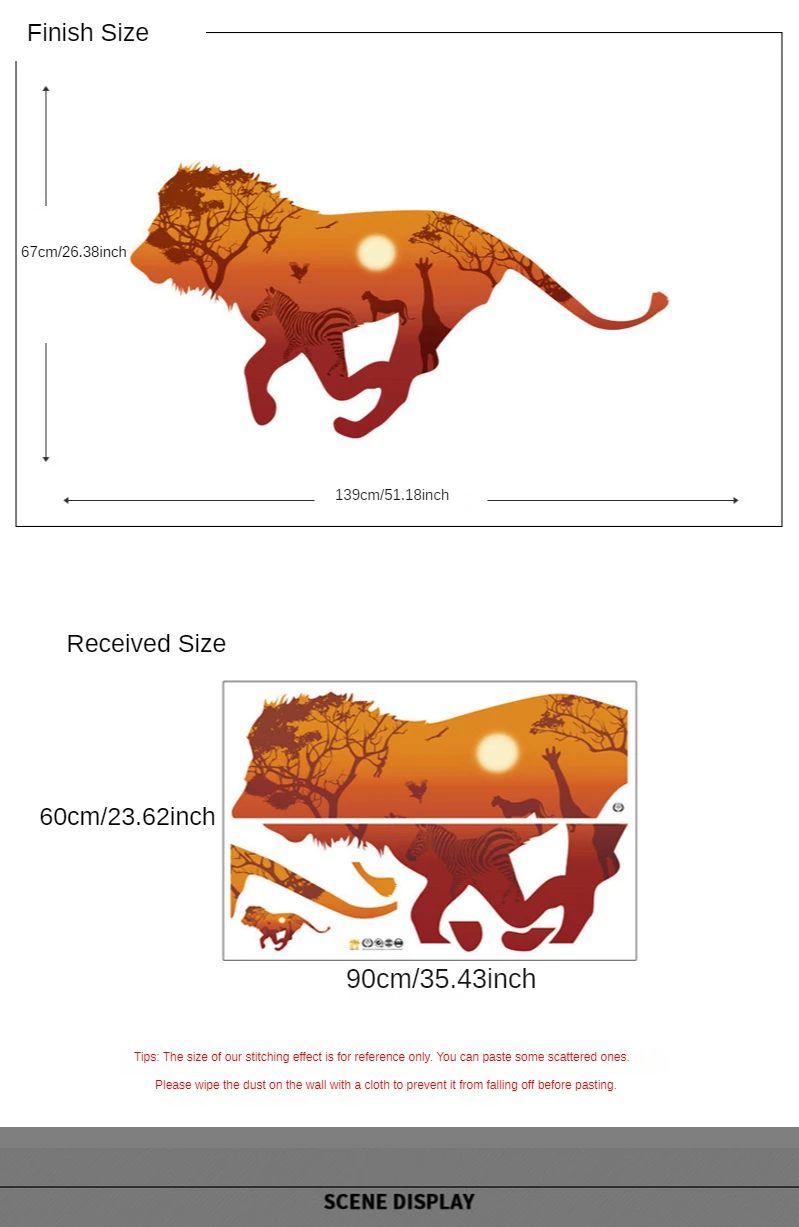 Silhouette Lion Wall Stickers UK Living Room Bedroom Self-adhesive Wall Decal Morden Home Nursery Decor Wallpaper For Teenager
Silhouette Lion Wall Stickers UK Living Room Bedroom Self-adhesive Wall Decal Morden Home Nursery Decor Wallpaper For Teenager