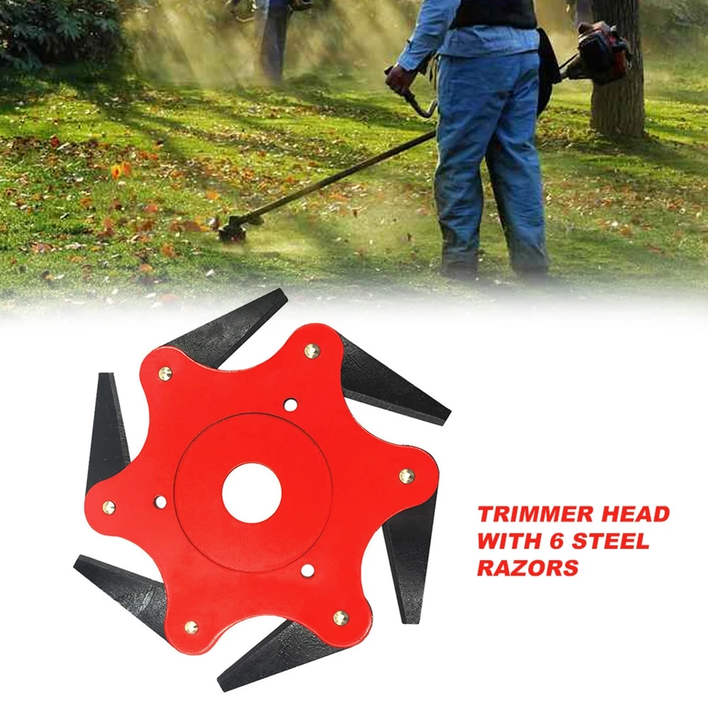 Lawn Mower Trimmer Lawn Weeder Blade Head Manganese Steel Alloy Six Knife Mower Blade Garden Lawn Mower 6 Steel Knife Razor 65Mn
Lawn Mower Trimmer Lawn Weeder Blade Head Manganese Steel Alloy Six Knife Mower Blade Garden Lawn Mower 6 Steel Knife Razor 65Mn