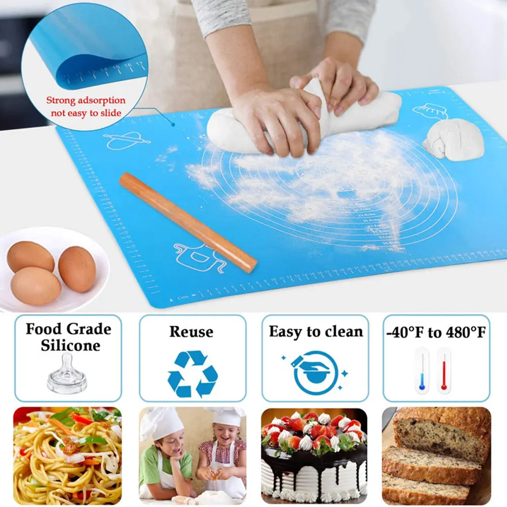 50x40CM Silicone Kneading Pad Baking Mat for Pastry Rolling Dough with Measurements Non-stick Pastry Boards Kneading Accessories
50x40CM Silicone Kneading Pad Baking Mat for Pastry Rolling Dough with Measurements Non-stick Pastry Boards Kneading Accessories