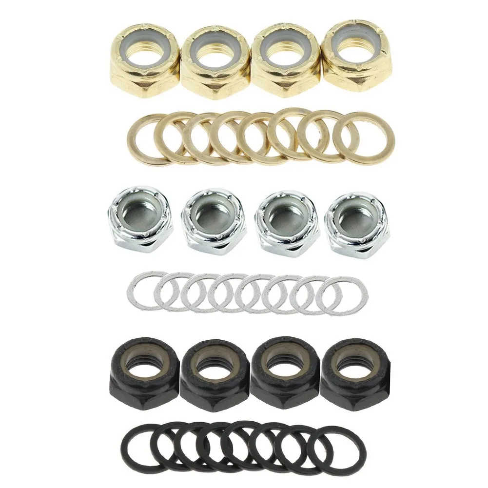 NEW Skateboard Bearing Spacers Washers Nuts Speed Kit Longboard Board Repair Rebuild Set Hoverboard Scooter Accessories Parts
NEW Skateboard Bearing Spacers Washers Nuts Speed Kit Longboard Board Repair Rebuild Set Hoverboard Scooter Accessories Parts