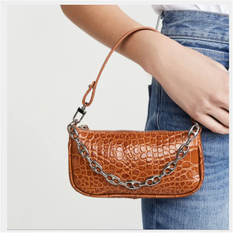 Soft PU Leather Women Underarm Bag Retro Classic Clutch Crocodile Pattern Ladies Baguette Handbags Fashion Design Shoulder Bags 
Soft PU Leather Women Underarm Bag Retro Classic Clutch Crocodile Pattern Ladies Baguette Handbags Fashion Design Shoulder Bags