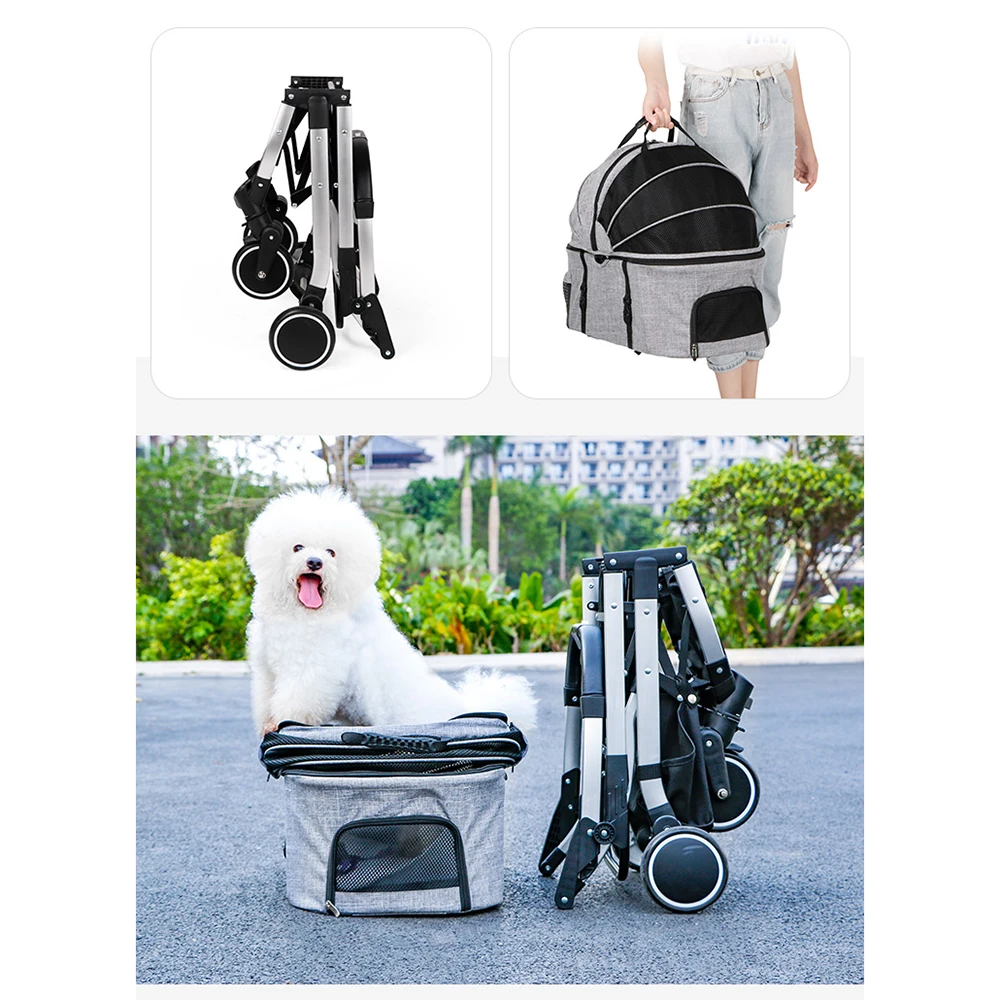 Pet Stroller for Cat Dog Carrier Detachable Cage Stroller Pet Dog Foldable Carrier Strolling Cart 4 Wheel for Pets within 20kg
Pet Stroller for Cat Dog Carrier Detachable Cage Stroller Pet Dog Foldable Carrier Strolling Cart 4 Wheel for Pets within 20kg