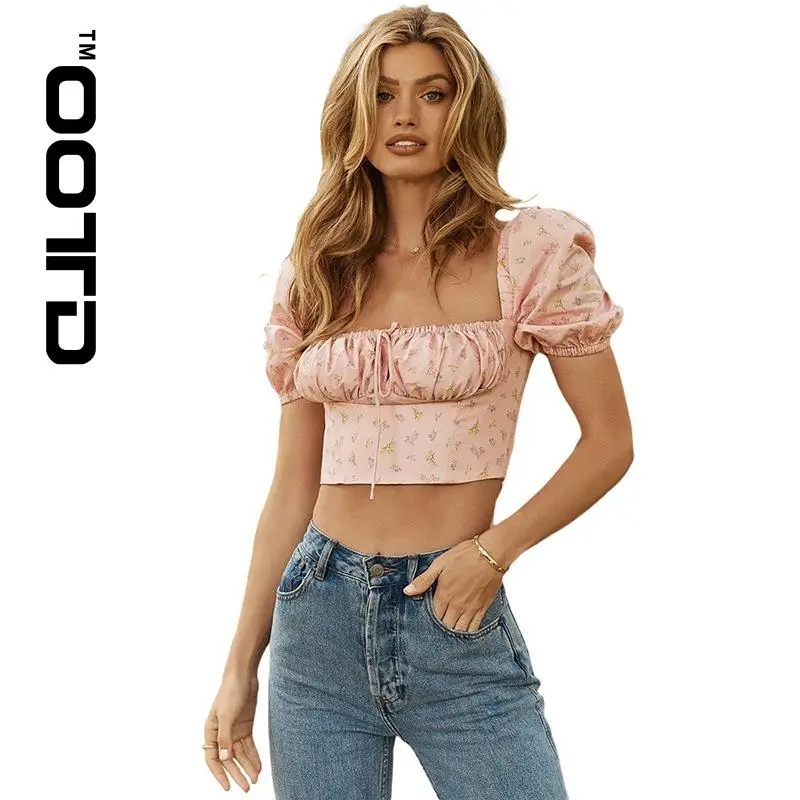 OOTD Women Summer Elegant Floral Bow Bandage Square Collar Puff Sleeve Blouses 2021 New Office Lady Slim Zipper Chiffon Shirt
OOTD Women Summer Elegant Floral Bow Bandage Square Collar Puff Sleeve Blouses 2021 New Office Lady Slim Zipper Chiffon Shirt