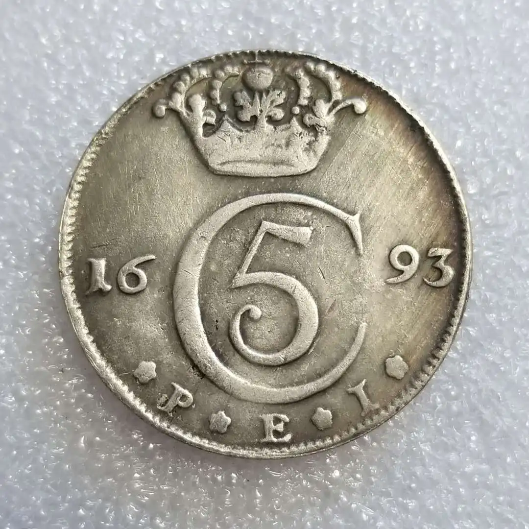 Памятная монета 1693 норвежской валюты, копия монеты #2041
Памятная монета 1693 норвежской валюты, копия монеты #2041