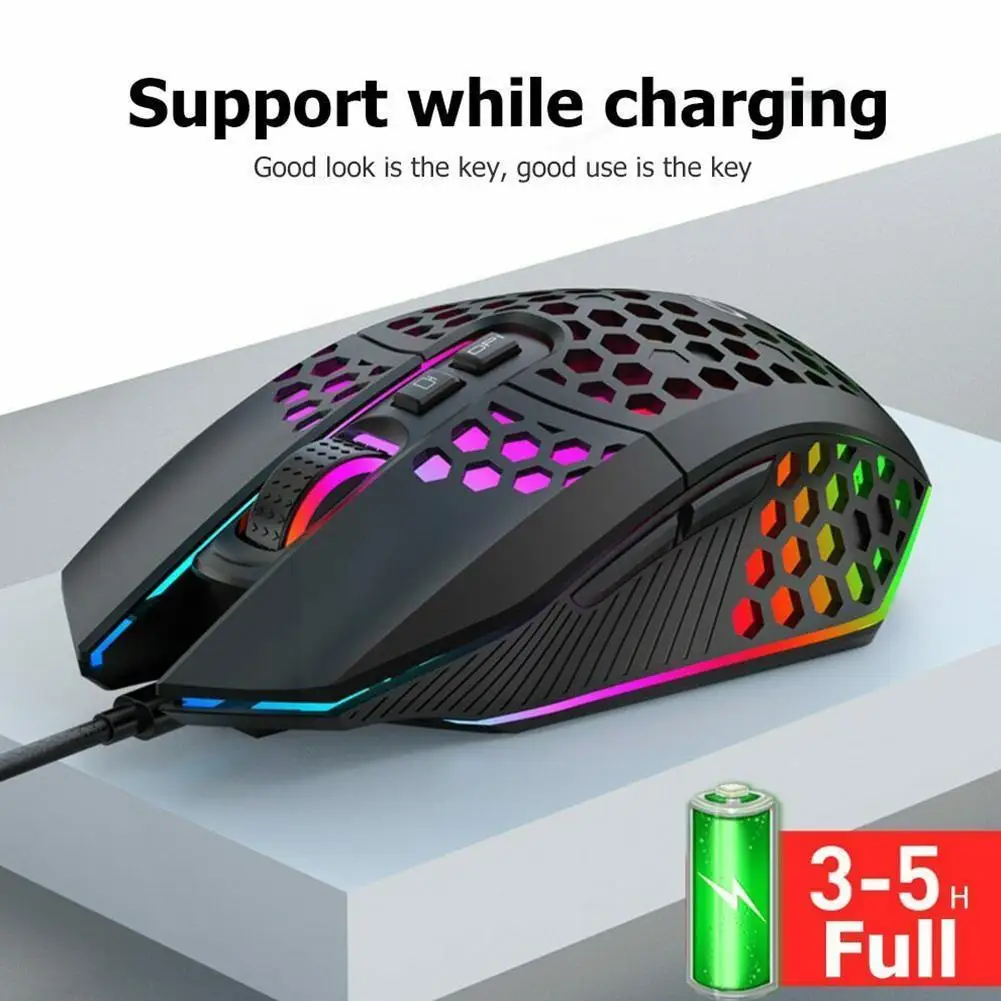 Wireless Gaming Mouse Honeycomb Hollow Ergonomically Gamer Wireless Designed USB For Professional Mouse RGB Transmission P0R1
Wireless Gaming Mouse Honeycomb Hollow Ergonomically Gamer Wireless Designed USB For Professional Mouse RGB Transmission P0R1