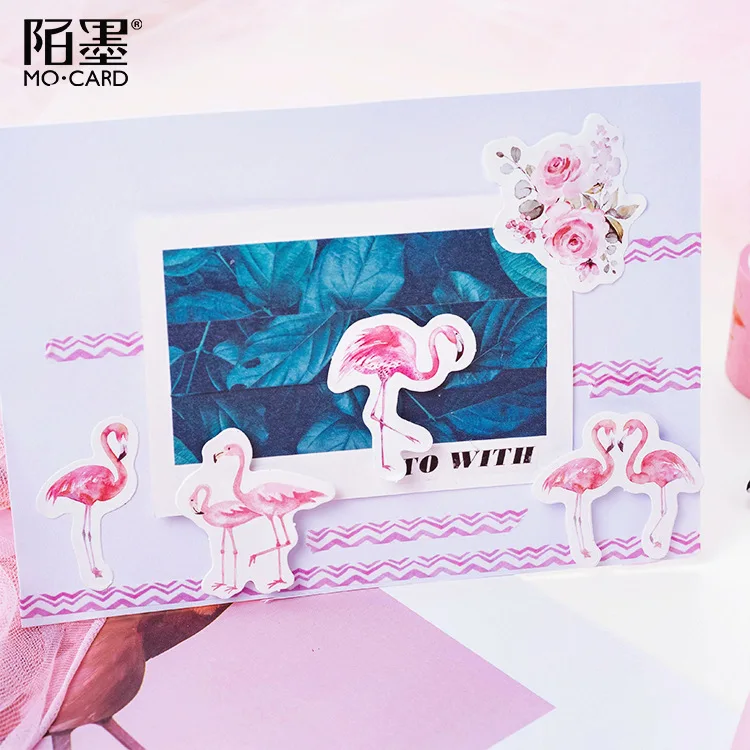 Декоративные Канцтовары для скрапбукинга 45 шт./упак. розовый наклейки с фламинго
