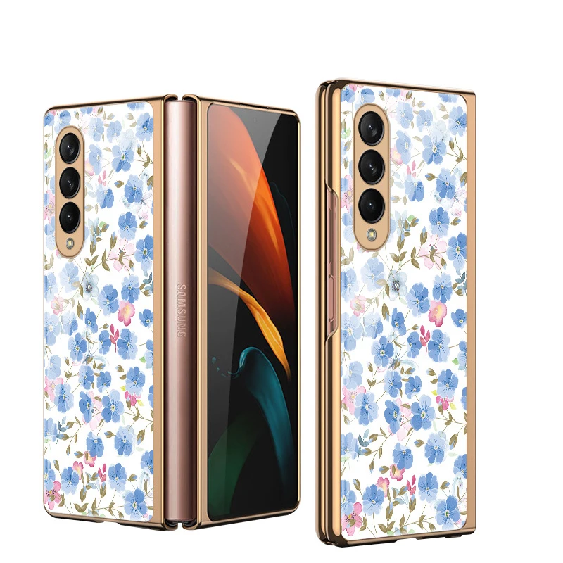 Z Fold 3 Funda Case for Samsung Galaxy Z Fold 3 Z Flip 3 Blue Floret Pattern Tempered Glass Coque Phone Case Cover
Z Fold 3 Funda Case for Samsung Galaxy Z Fold 3 Z Flip 3 Blue Floret Pattern Tempered Glass Coque Phone Case Cover