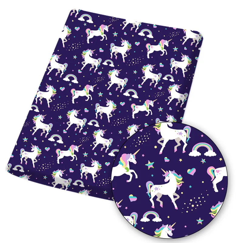 Polyester Cotton Fabric Cartoon Unicorn Printed Cloth Sheets Handmade Mask Material Dress Making DIY Craft Supplies 45*145cm 1pc
Polyester Cotton Fabric Cartoon Unicorn Printed Cloth Sheets Handmade Mask Material Dress Making DIY Craft Supplies 45*145cm 1pc