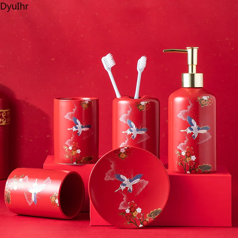 Chinese style daily creative kit bathroom wash ceramic set mouthwash cup toothbrush holder home decoration DyuIhr
Chinese style daily creative kit bathroom wash ceramic set mouthwash cup toothbrush holder home decoration DyuIhr