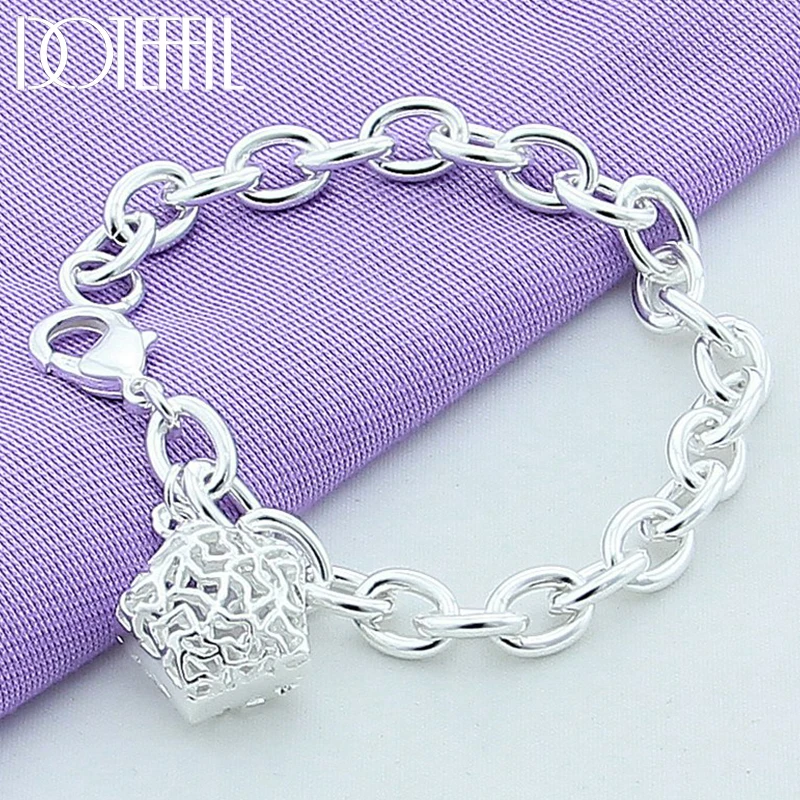 DOTEFFIL 925 Sterling Silver Hollow Star Pendant Bracelet For Woman Charm Wedding Engagement Fashion Party Jewelry
DOTEFFIL 925 Sterling Silver Hollow Star Pendant Bracelet For Woman Charm Wedding Engagement Fashion Party Jewelry