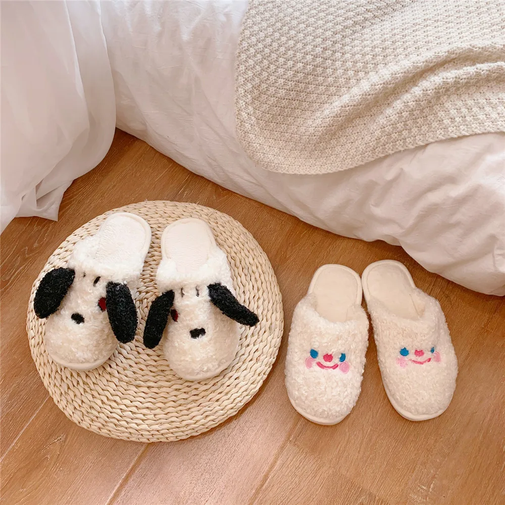 Women Cute Cartoon Dog Cotton Slippers Student Dormitory Winter Indoor Home Couple Antiskid Plush Slippers Female Shoes
Women Cute Cartoon Dog Cotton Slippers Student Dormitory Winter Indoor Home Couple Antiskid Plush Slippers Female Shoes