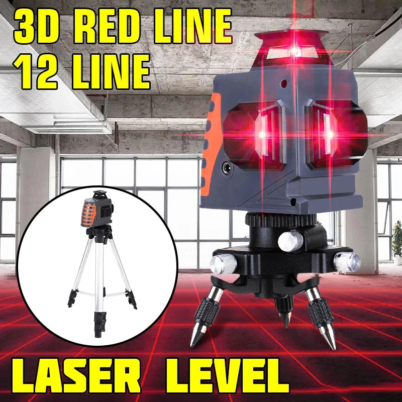 12 Lines 110-240V 360 Degree Horizontal Vertical Cross 3D Red Laser Level Self Leveling 638nm
12 Lines 110-240V 360 Degree Horizontal Vertical Cross 3D Red Laser Level Self Leveling 638nm