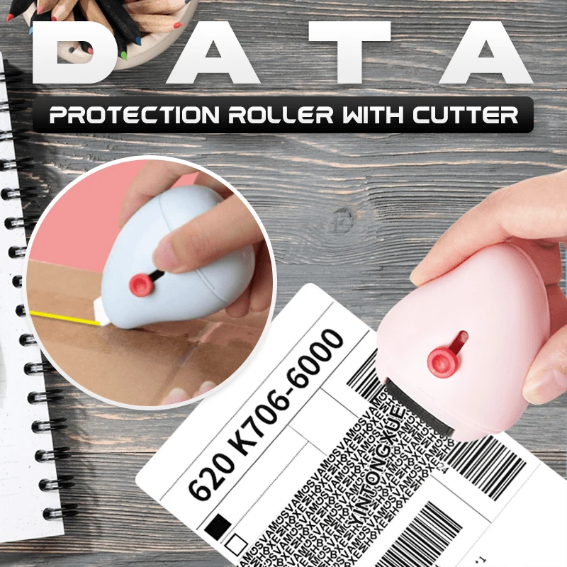Data Protection Roller With Cutter Identity Theft Protection Roller Stamp Anti-Theft Privacy Safety Unpacking Tool For Package
Data Protection Roller With Cutter Identity Theft Protection Roller Stamp Anti-Theft Privacy Safety Unpacking Tool For Package