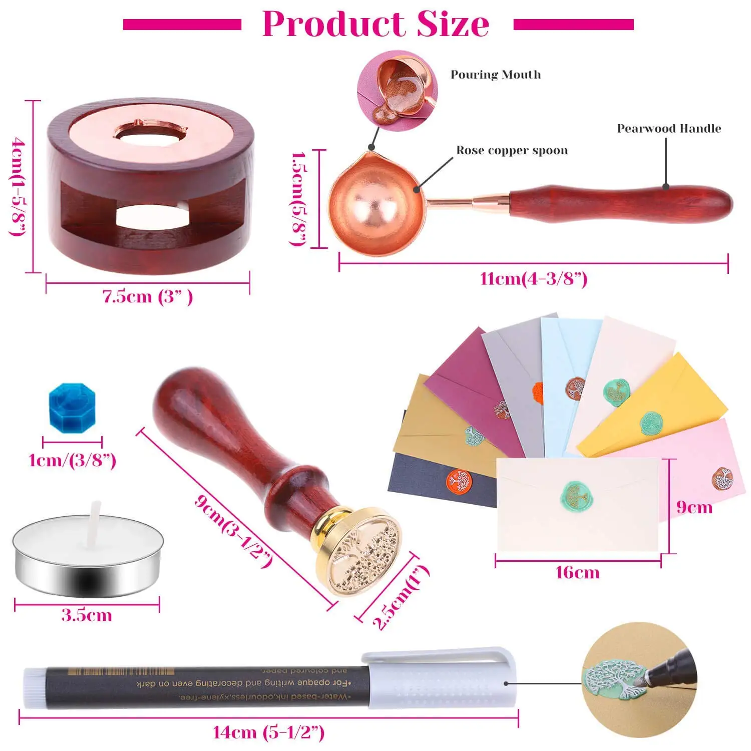 Набор для восковой печати восковая печать металлическая ручка | Дом и сад