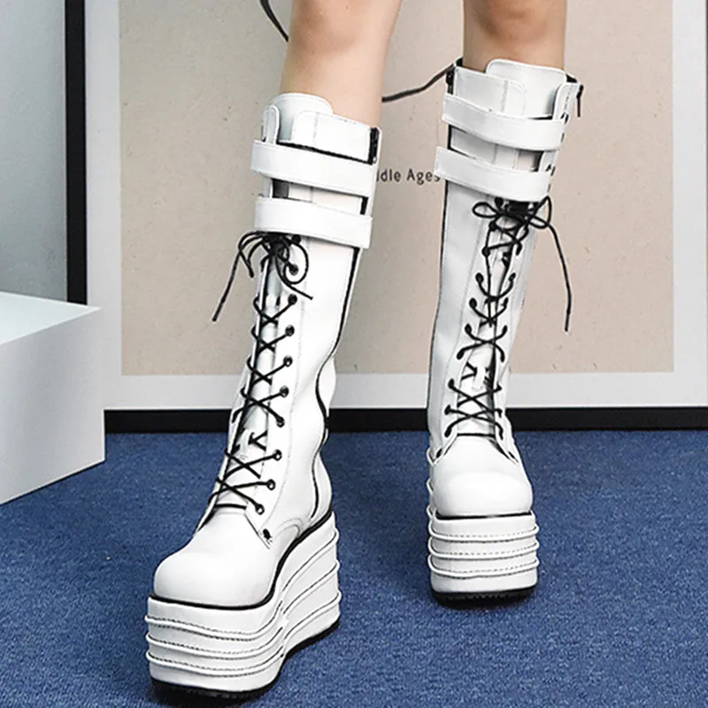 Plus Size Women's boots 2021 Autumn Winter New European American Knee-high Boots Women's Super High Heel Wedges Martin Boots
Plus Size Women's boots 2021 Autumn Winter New European American Knee-high Boots Women's Super High Heel Wedges Martin Boots