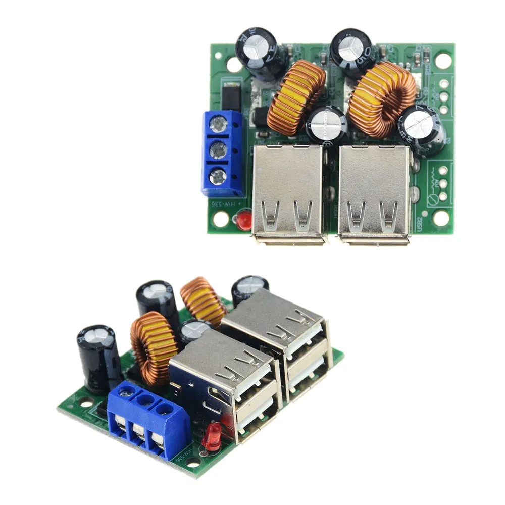 Понижающий модуль регулятора напряжения с 4 USB-портами преобразователь