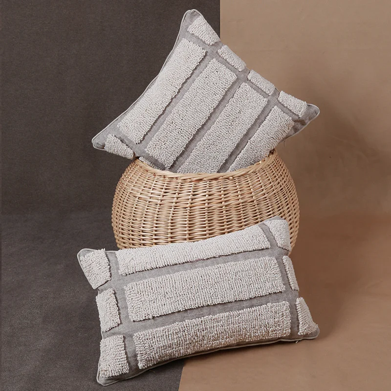 45*45cm Grey Stripe tufted embroidery Cushion Cover cotton canvas throw cushion cover Sofa Home Decorative PillowCover 40862
45*45cm Grey Stripe tufted embroidery Cushion Cover cotton canvas throw cushion cover Sofa Home Decorative PillowCover 40862