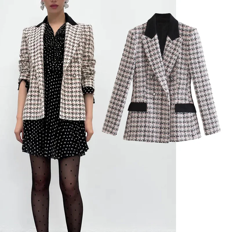 Женский офисный костюм WSL TRAF ZA, белый пиджак с отложным воротником и длинным рукавом, винтажный двубортный костюм с карманами, пальто на весн...
Женский офисный костюм WSL TRAF ZA, белый пиджак с отложным воротником и длинным рукавом, винтажный двубортный костюм с карманами, пальто на весн...