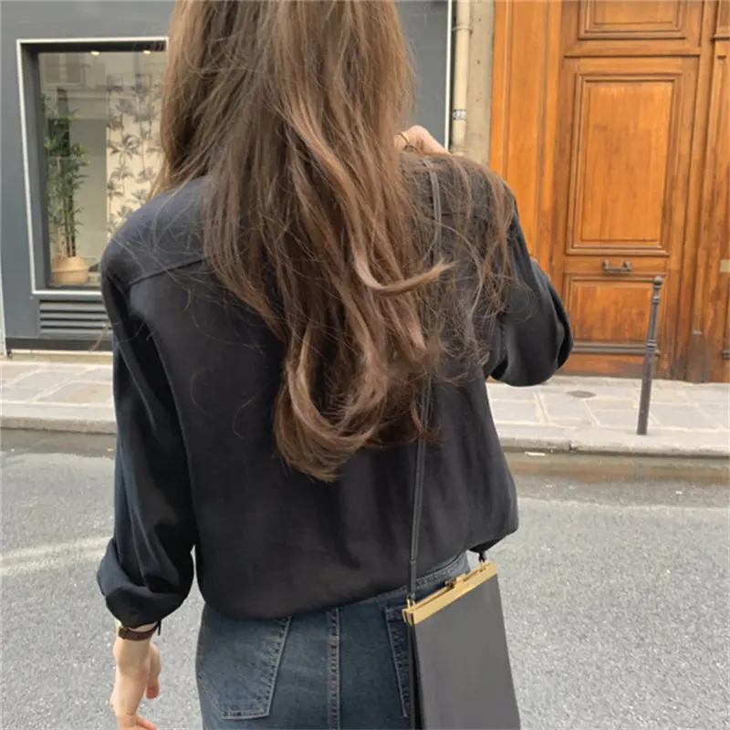 Frauen Beilufige Stilvolle Grundlegende Sanfte Alle-Spiel Chic Volle Hlsen Hohe Qualitt Solide Lose Bro Dame Vintage shirts
Frauen Beilufige Stilvolle Grundlegende Sanfte Alle-Spiel Chic Volle Hlsen Hohe Qualitt Solide Lose Bro Dame Vintage shirts