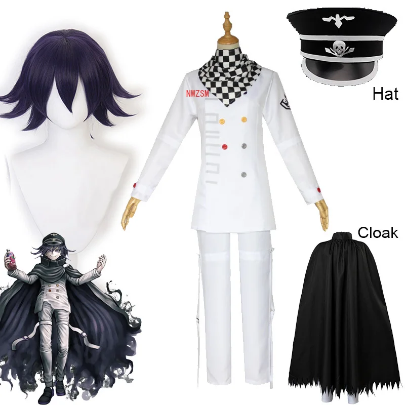 Danganronpa V3 Kokichi Oma Cosplay Costume President Oma Cosplay Wig Cloak and Hat Halloween Carnival Party Costumes
Danganronpa V3 Kokichi Oma Cosplay Costume President Oma Cosplay Wig Cloak and Hat Halloween Carnival Party Costumes