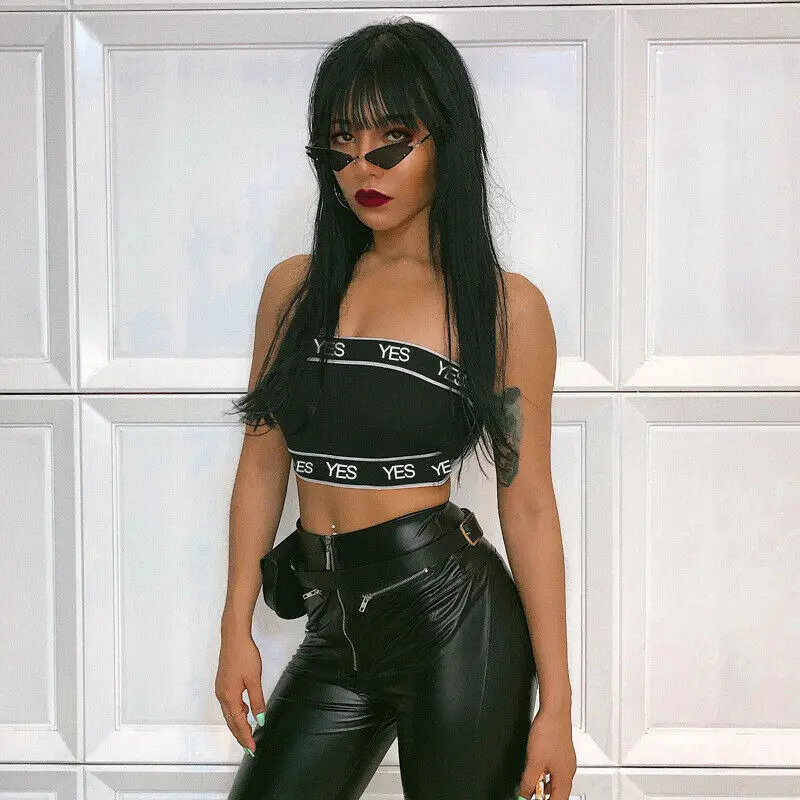 Women Sexy Letter Tube Tops Vest Casual Strapless Off Shoulder Tank Tops Fashion Hip Hop Punk Style Stretch Bandeau Top
Women Sexy Letter Tube Tops Vest Casual Strapless Off Shoulder Tank Tops Fashion Hip Hop Punk Style Stretch Bandeau Top
