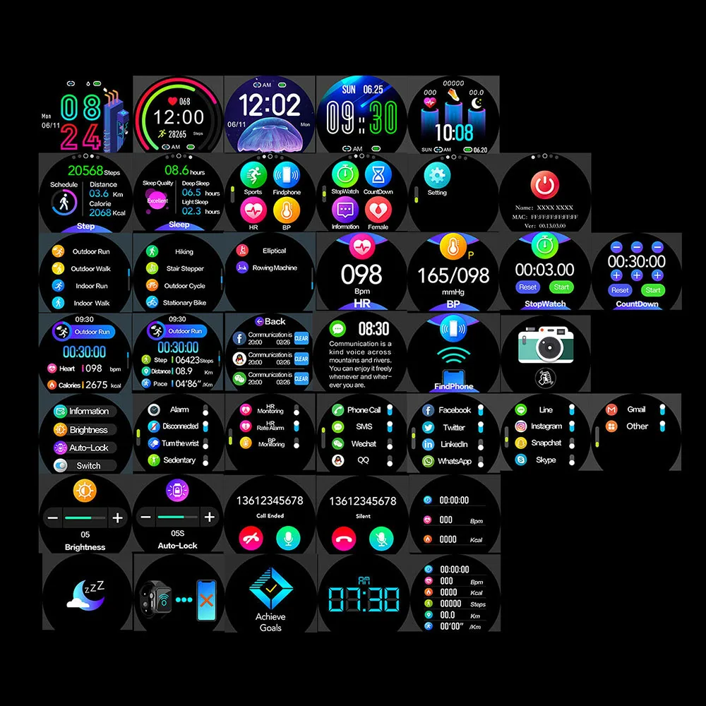 HOT SmartWatch Ladies With Heart Rate Monitor Fitness Wristwatch Waterproof IP67 Watch Tracker Smart Watch Remote Camera Rotated
HOT SmartWatch Ladies With Heart Rate Monitor Fitness Wristwatch Waterproof IP67 Watch Tracker Smart Watch Remote Camera Rotated