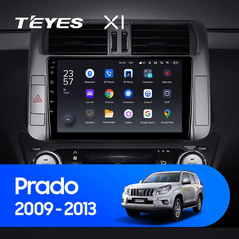 TEYES X1 Штатная магнитола For Тойота Ленд Крузер Прадо J150 Toyota Land Cruiser Prado 150 2009 - 2013 Android