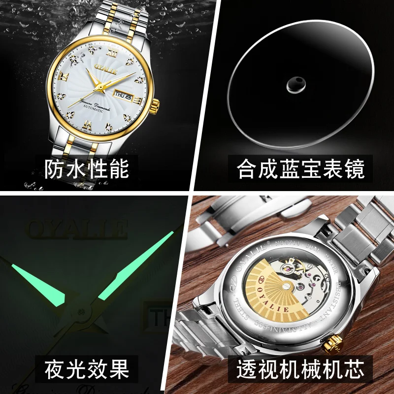 OYALIE Honorable Automatic Men Watches Luxury Sapphire Clocks Classic Business Men Watch Waterproof Man Mechanical Wristwatch
OYALIE Honorable Automatic Men Watches Luxury Sapphire Clocks Classic Business Men Watch Waterproof Man Mechanical Wristwatch
