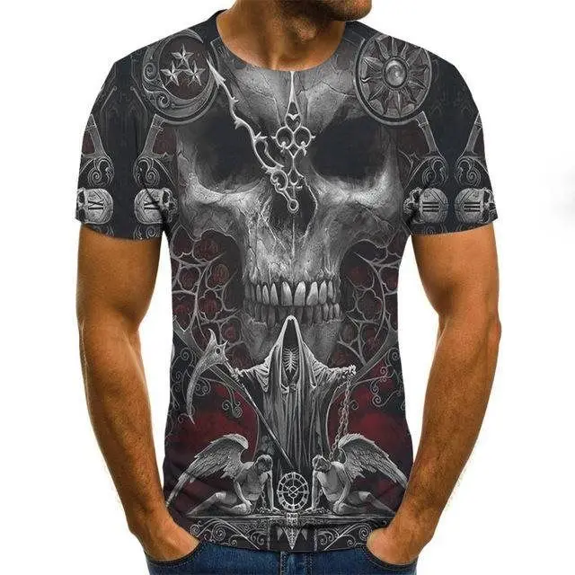 T-shirt Men's New Men's Summer Skull Print Men's Short Sleeve 2021 New Fashion Multi Style Multi Pattern Men's Clothes Top
T-shirt Men's New Men's Summer Skull Print Men's Short Sleeve 2021 New Fashion Multi Style Multi Pattern Men's Clothes Top