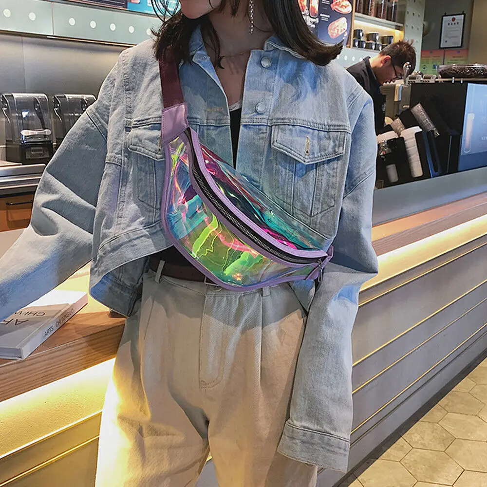 Women 3-Color PU Leather Laser Belt Bag Laser Holographic Transparent Zipper Closure Adjustable Large-Capacity Change Belt Bag
Women 3-Color PU Leather Laser Belt Bag Laser Holographic Transparent Zipper Closure Adjustable Large-Capacity Change Belt Bag