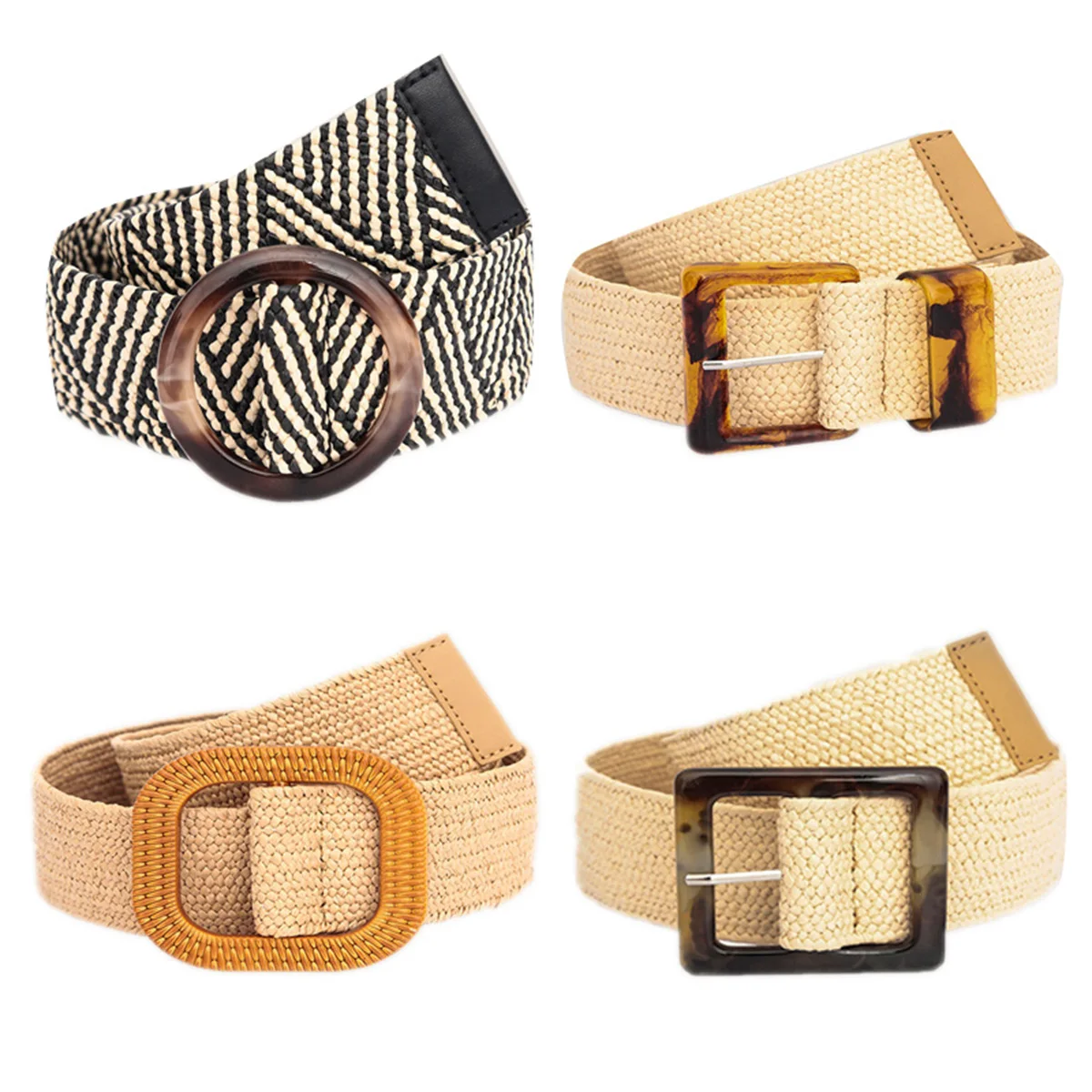 Fashion Woven Knit Belt Stripes Solid-Color Simple Design Adjustable Braided Belt with Round Square Ring Buckle for Women Men
Fashion Woven Knit Belt Stripes Solid-Color Simple Design Adjustable Braided Belt with Round Square Ring Buckle for Women Men