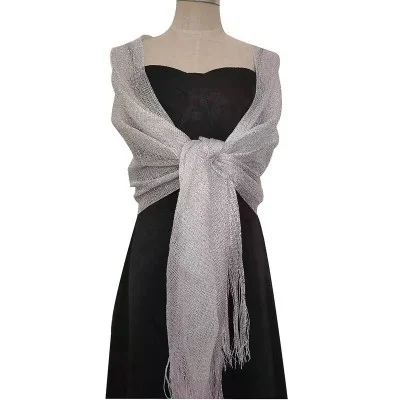Elegant Evening Dresses Shawls Female Golden Silvery Wire Tassels Party Wedding Temperament Accessories Scarf
Elegant Evening Dresses Shawls Female Golden Silvery Wire Tassels Party Wedding Temperament Accessories Scarf