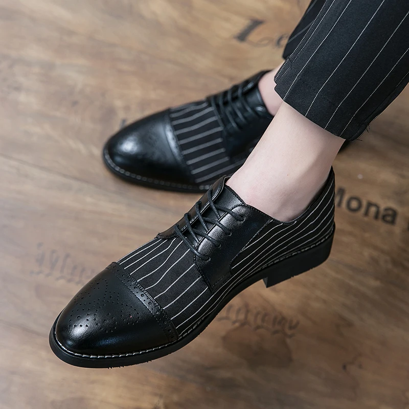 High Quality Men's Dress Shoes Pu Leather Lace-up Newest Fashion Stylish Retro Classic Business Shoes Zapatos De Hombre AQ083
High Quality Men's Dress Shoes Pu Leather Lace-up Newest Fashion Stylish Retro Classic Business Shoes Zapatos De Hombre AQ083