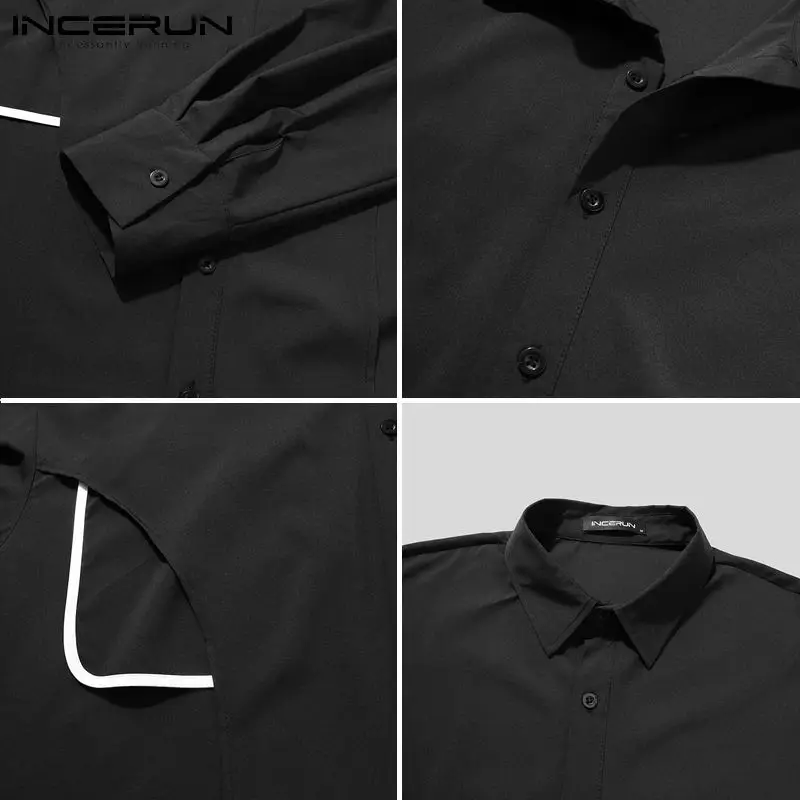 2021 Fashion Men Shirt Turn Down Collar Patchwork Long Sleeve Button Casual Blouse Streetwear Korean Style Camisas INCERUN S-5XL
2021 Fashion Men Shirt Turn Down Collar Patchwork Long Sleeve Button Casual Blouse Streetwear Korean Style Camisas INCERUN S-5XL