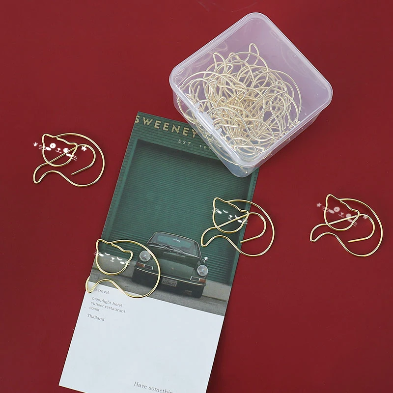 20pcs Cute Cartoon Cat Shape Paper Clips Kawaii Stationery Rose Gold Hollow Out Binder Clips Photos Tickets Letter Clamp H0504
20pcs Cute Cartoon Cat Shape Paper Clips Kawaii Stationery Rose Gold Hollow Out Binder Clips Photos Tickets Letter Clamp H0504