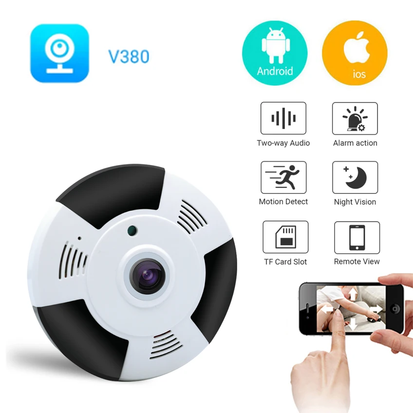 Night Vision Wireless Panoramic IP Camera 1080P WiFi FishEye Security Camera Surveillance 360 Degree V380 CCTV Home IPCAM Camara 
Night Vision Wireless Panoramic IP Camera 1080P WiFi FishEye Security Camera Surveillance 360 Degree V380 CCTV Home IPCAM Camara