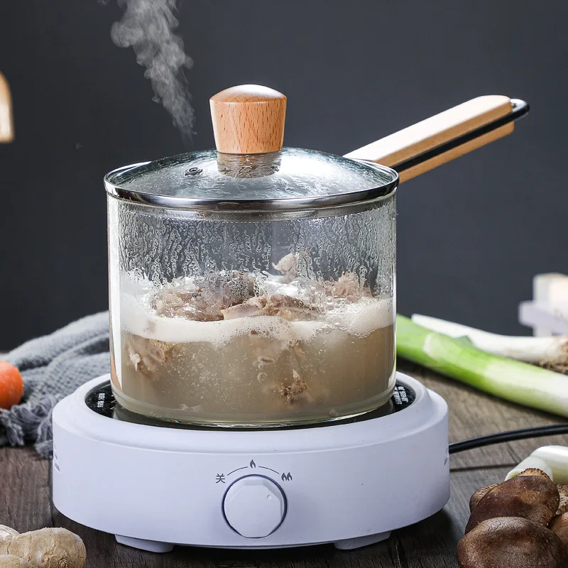 Soup Pot Kitchen Supplies Open Flame Explosion Proof High Borosilicate Glass Pot With One Side Wooden Handle Cookware
Soup Pot Kitchen Supplies Open Flame Explosion Proof High Borosilicate Glass Pot With One Side Wooden Handle Cookware