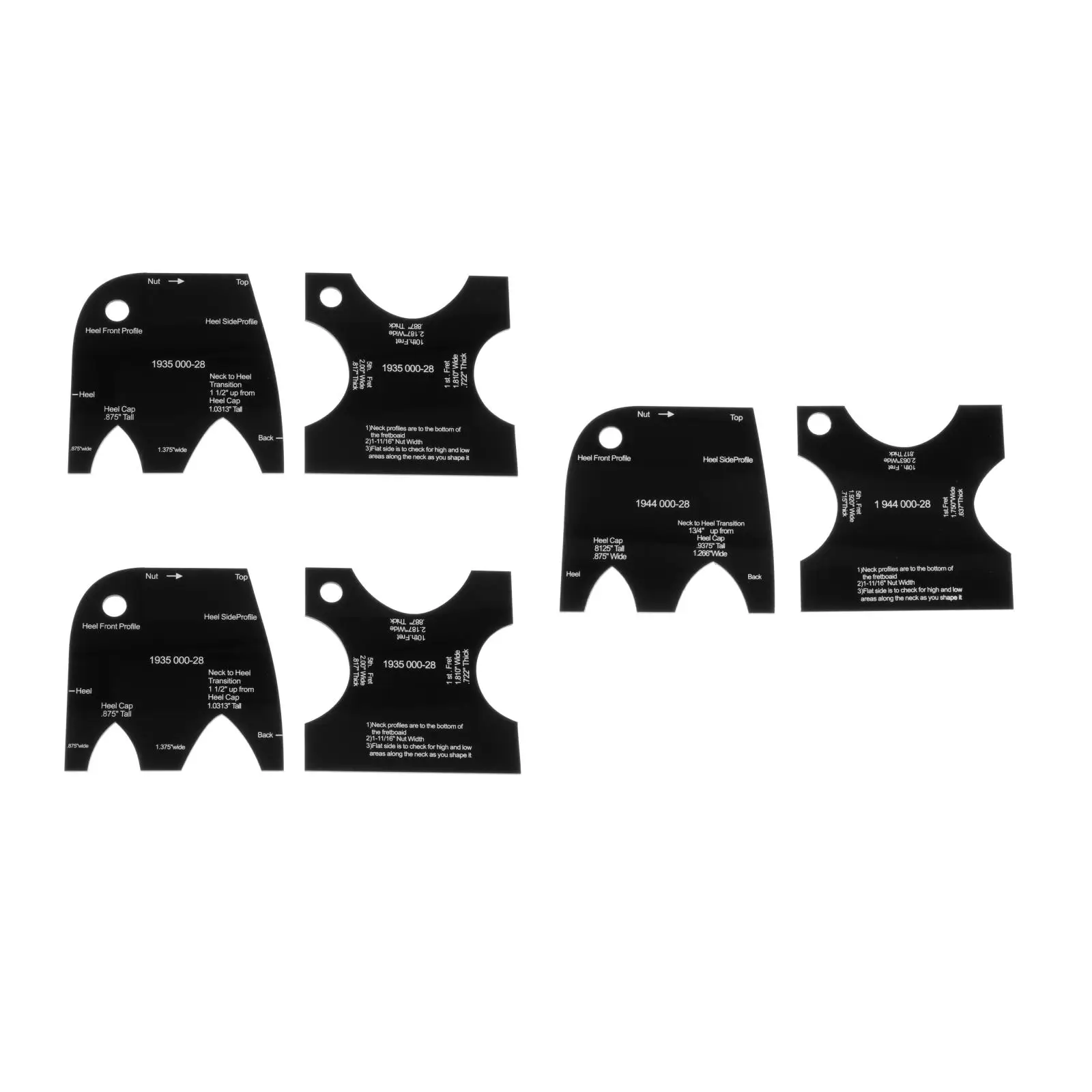 2 PCS Guitar Neck Mold Template Neck Shaping Reference Leveling for Folk Guitar Luthier Maintenance Repair & Care Tool
2 PCS Guitar Neck Mold Template Neck Shaping Reference Leveling for Folk Guitar Luthier Maintenance Repair & Care Tool