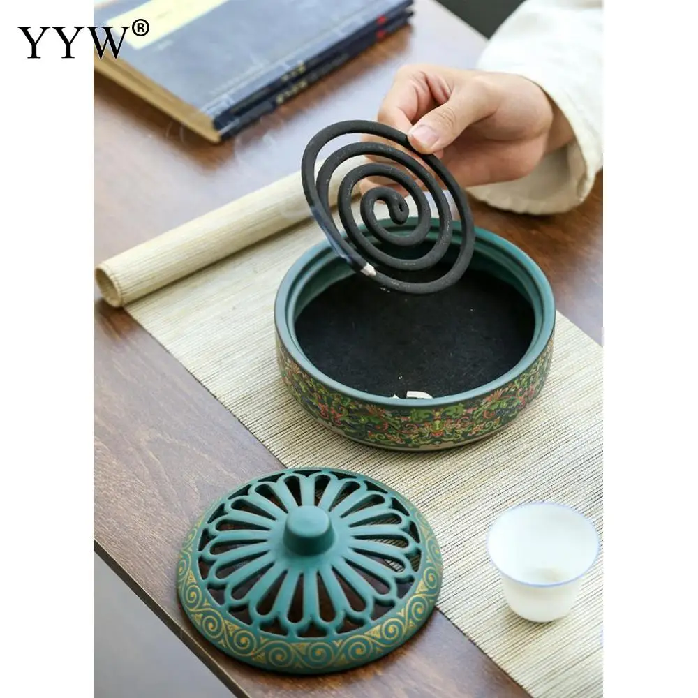 Round Incense Burner Ceramic Mosquito Incense Burner Mosquito Repellent Indoor Incense Enamel Incense Burner For Big Size
Round Incense Burner Ceramic Mosquito Incense Burner Mosquito Repellent Indoor Incense Enamel Incense Burner For Big Size