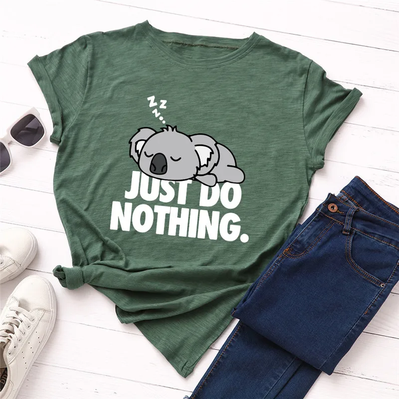 Plus Size Women T-Shirt S-5XL Funny Sloth Letter Print Shirt 100%Cotton Women Tops O Neck Short Sleeve Tees Summer Woman Tshirts
Plus Size Women T-Shirt S-5XL Funny Sloth Letter Print Shirt 100%Cotton Women Tops O Neck Short Sleeve Tees Summer Woman Tshirts
